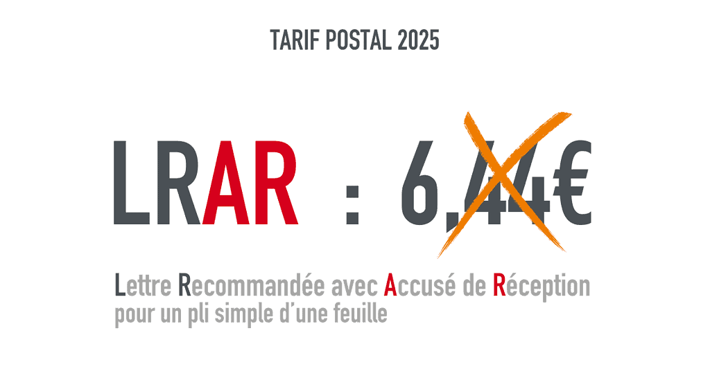 affranchissement LRAR tarif postal